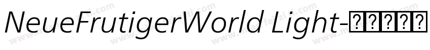 NeueFrutigerWorld Light字体转换